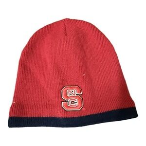 N.C. State North Carolina State University Beanie Winter Hat Unisex Red WolfPack